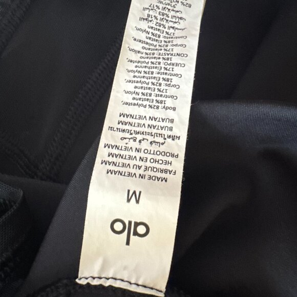 Alo Yoga 5" Airlift Double Trouble Biker Short w/ Mesh • Black • Women’s M NWOT - Picture 11 of 12